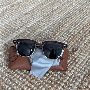 Ray-Ban Gold and Black Sunglasses